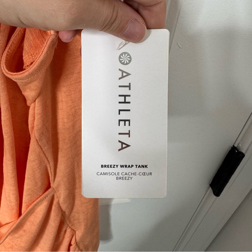 Athleta Orange breezy wrap tank top NWT 2X - Picture 6 of 8